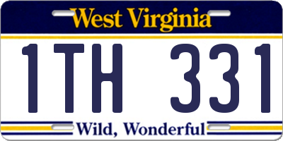 WV license plate 1TH331