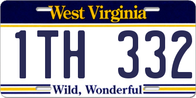 WV license plate 1TH332