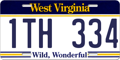 WV license plate 1TH334