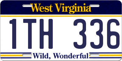 WV license plate 1TH336