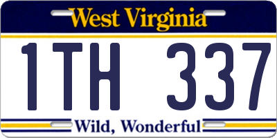 WV license plate 1TH337