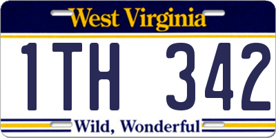 WV license plate 1TH342