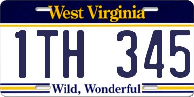 WV license plate 1TH345