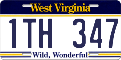 WV license plate 1TH347