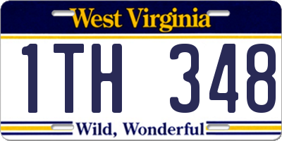 WV license plate 1TH348