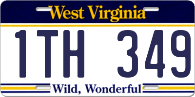 WV license plate 1TH349