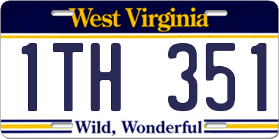 WV license plate 1TH351