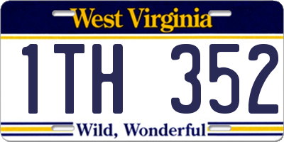 WV license plate 1TH352