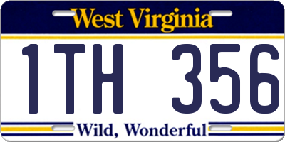 WV license plate 1TH356
