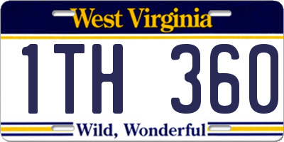 WV license plate 1TH360