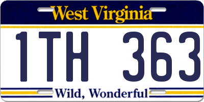 WV license plate 1TH363