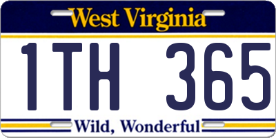 WV license plate 1TH365