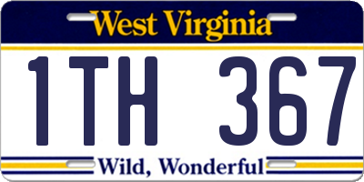 WV license plate 1TH367