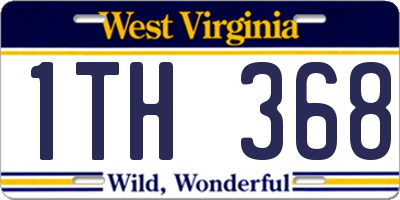 WV license plate 1TH368