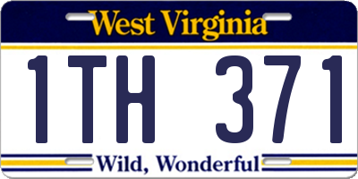 WV license plate 1TH371
