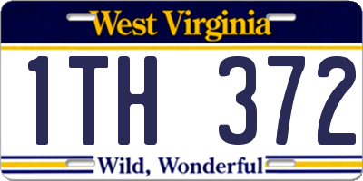 WV license plate 1TH372