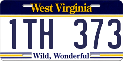 WV license plate 1TH373