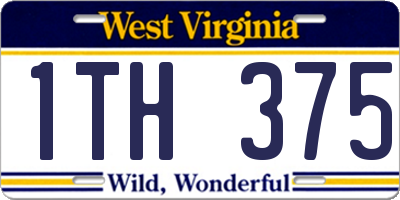 WV license plate 1TH375