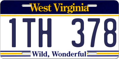 WV license plate 1TH378