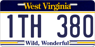 WV license plate 1TH380