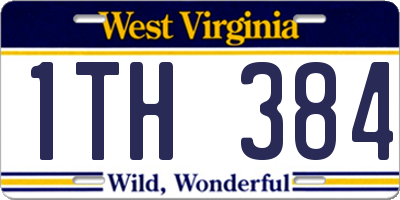 WV license plate 1TH384