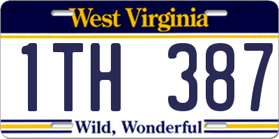 WV license plate 1TH387