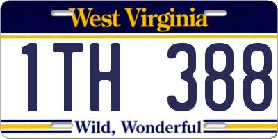 WV license plate 1TH388