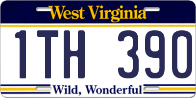WV license plate 1TH390