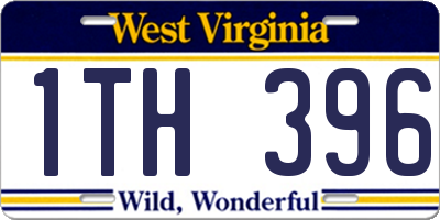 WV license plate 1TH396