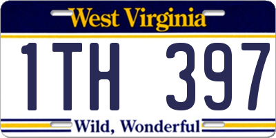 WV license plate 1TH397