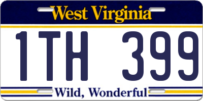 WV license plate 1TH399