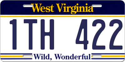 WV license plate 1TH422
