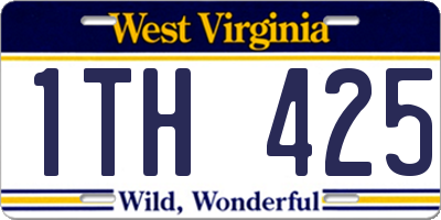 WV license plate 1TH425
