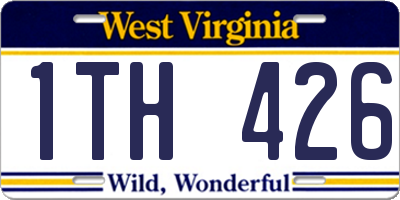 WV license plate 1TH426