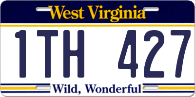WV license plate 1TH427
