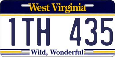 WV license plate 1TH435