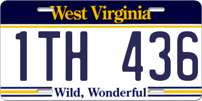 WV license plate 1TH436