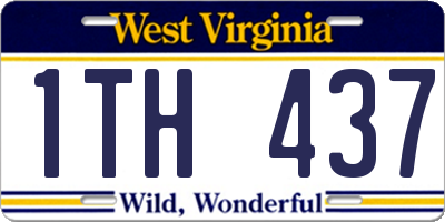 WV license plate 1TH437