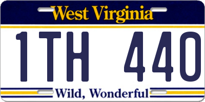 WV license plate 1TH440