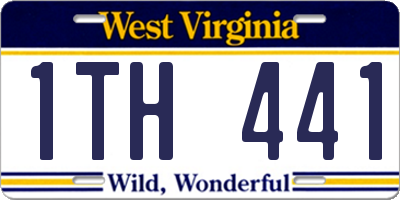 WV license plate 1TH441