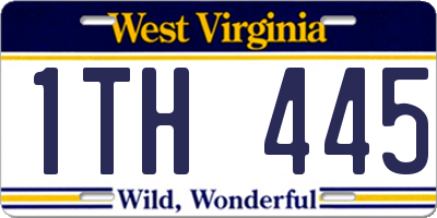 WV license plate 1TH445