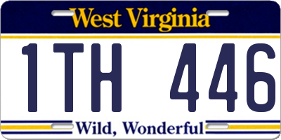 WV license plate 1TH446