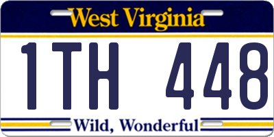 WV license plate 1TH448