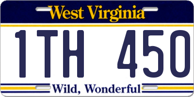 WV license plate 1TH450