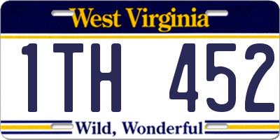 WV license plate 1TH452