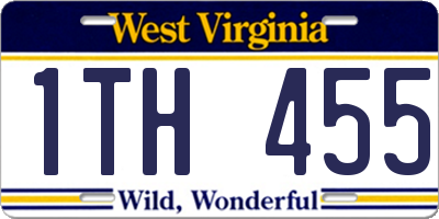 WV license plate 1TH455
