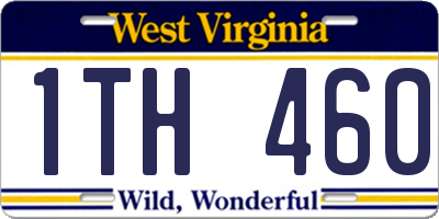 WV license plate 1TH460