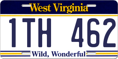 WV license plate 1TH462