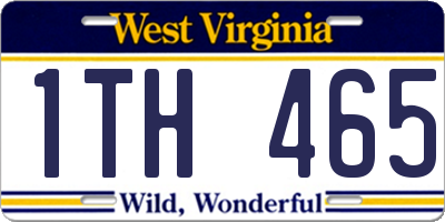 WV license plate 1TH465