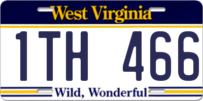 WV license plate 1TH466
